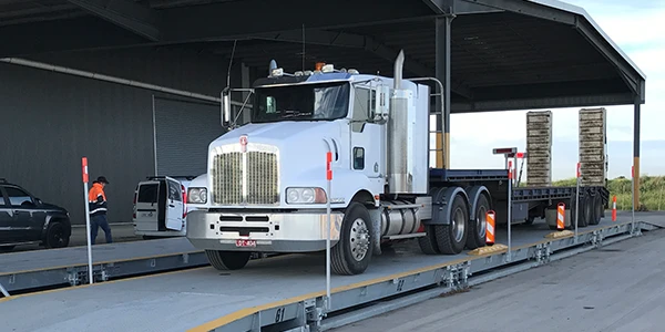 An image showcasing a Gendio weighbridge ready for hire, highlighting the flexibility and convenience of Gendio’s turnkey service.